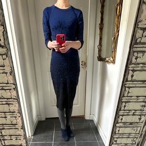 Ohne Titel Blue Animal Print Knitted Dress (S)